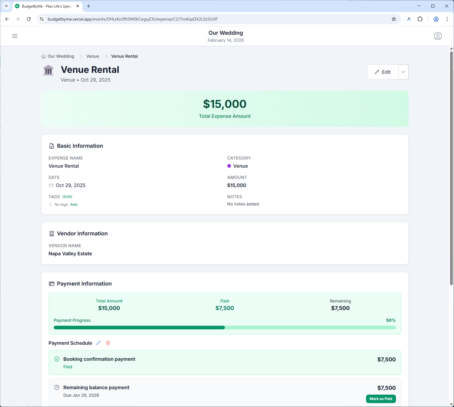Expense Management - Track all event expenses in one place